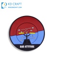 Insigne de patch en silicone de silicone de transfert de chaleur personnalisé de haute qualité fer de l&#39;armée militaire sur patch en caoutchouc souple pvc 3d pour vêtements